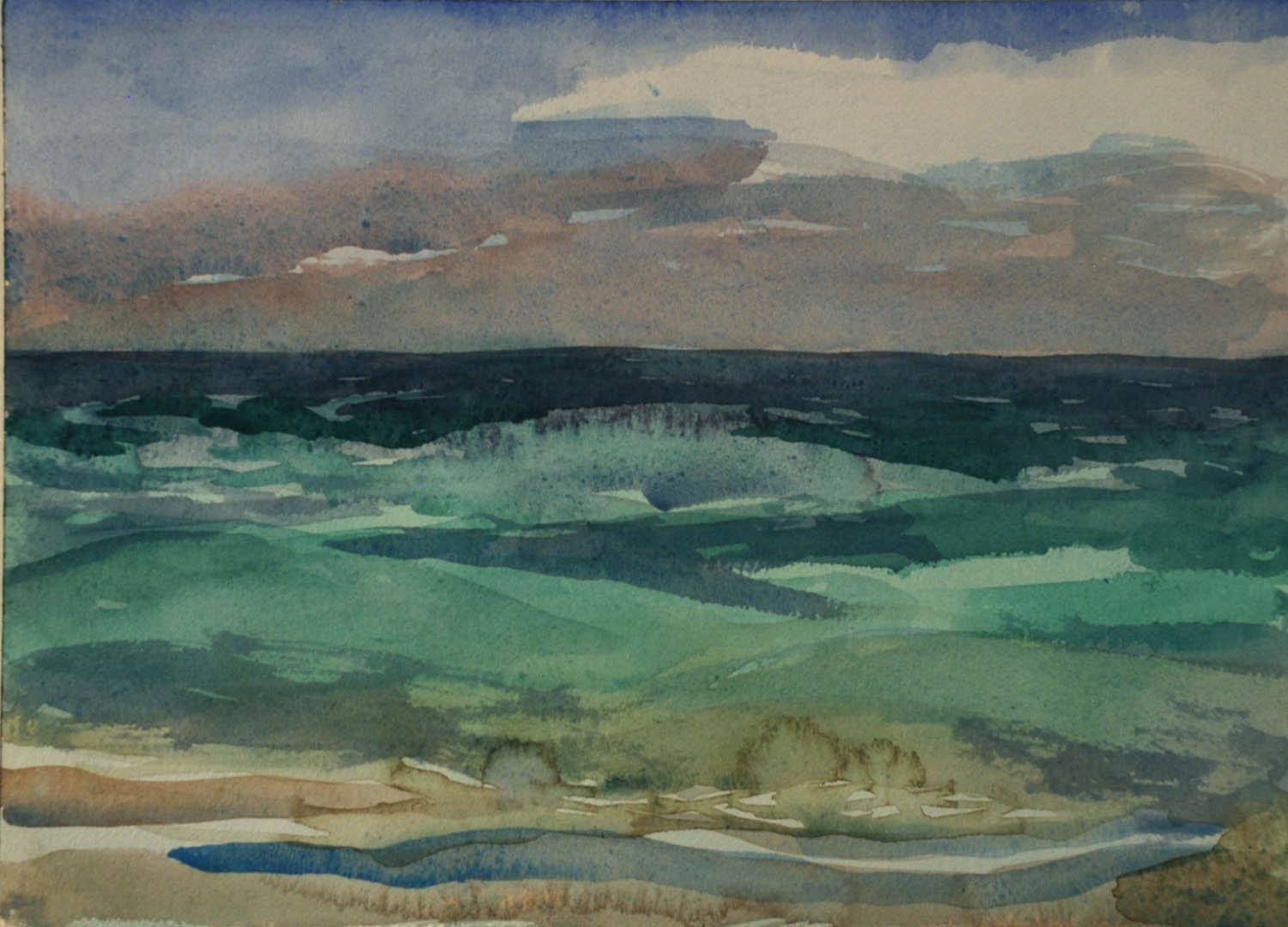 Ocean, watercolor