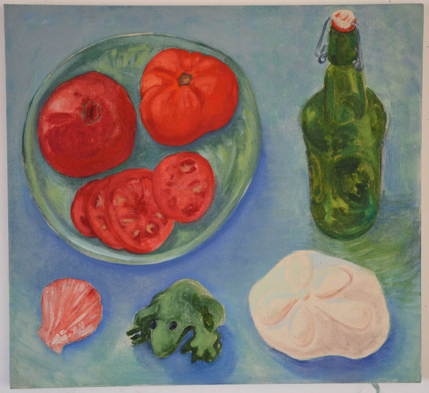 Tomatoes, oil on canvas